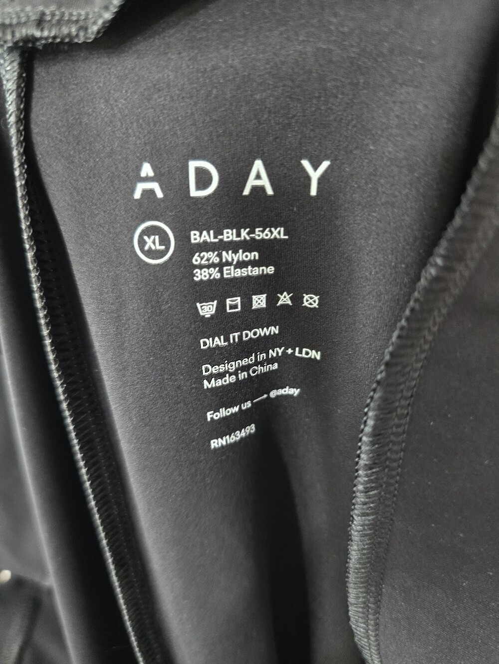 ADAY Turn It Up A Day Tapered Solid Black Techcore Tech Jersey Knit Trouser Pant - Picture 14 of 15